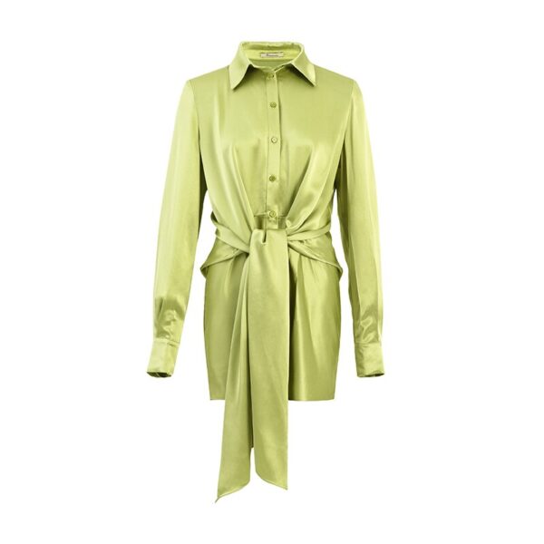 565304214 Casual Loose Elegant Party Belt One Piece Clothes