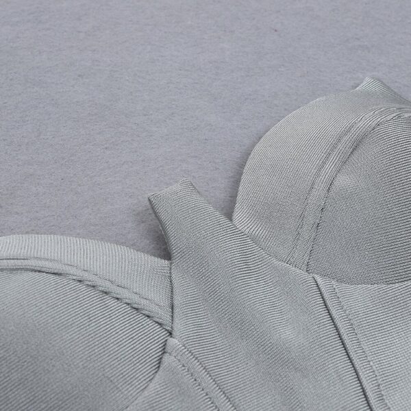 Chic Color Block Bandage Strapless Sleeveless Celebrity Party Club Dress