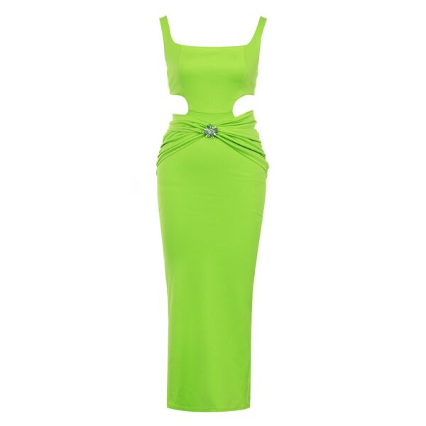 banquet suspender green bandage dress for women