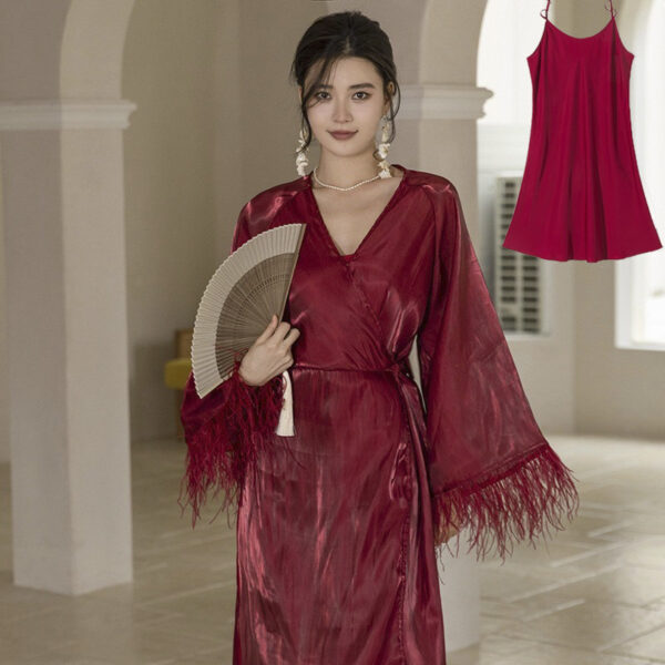 Elegant Bridesmaid Nightwear Two-Piece Set