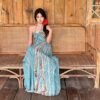 Bohemian Retro Strapless Backless Maxi Dress for Women