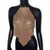 Metal Sequins Full Diamond Camisole Party Hot Girl Halter Vest