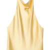 Womens Silk Satin Elegant Halterneck Tank Top