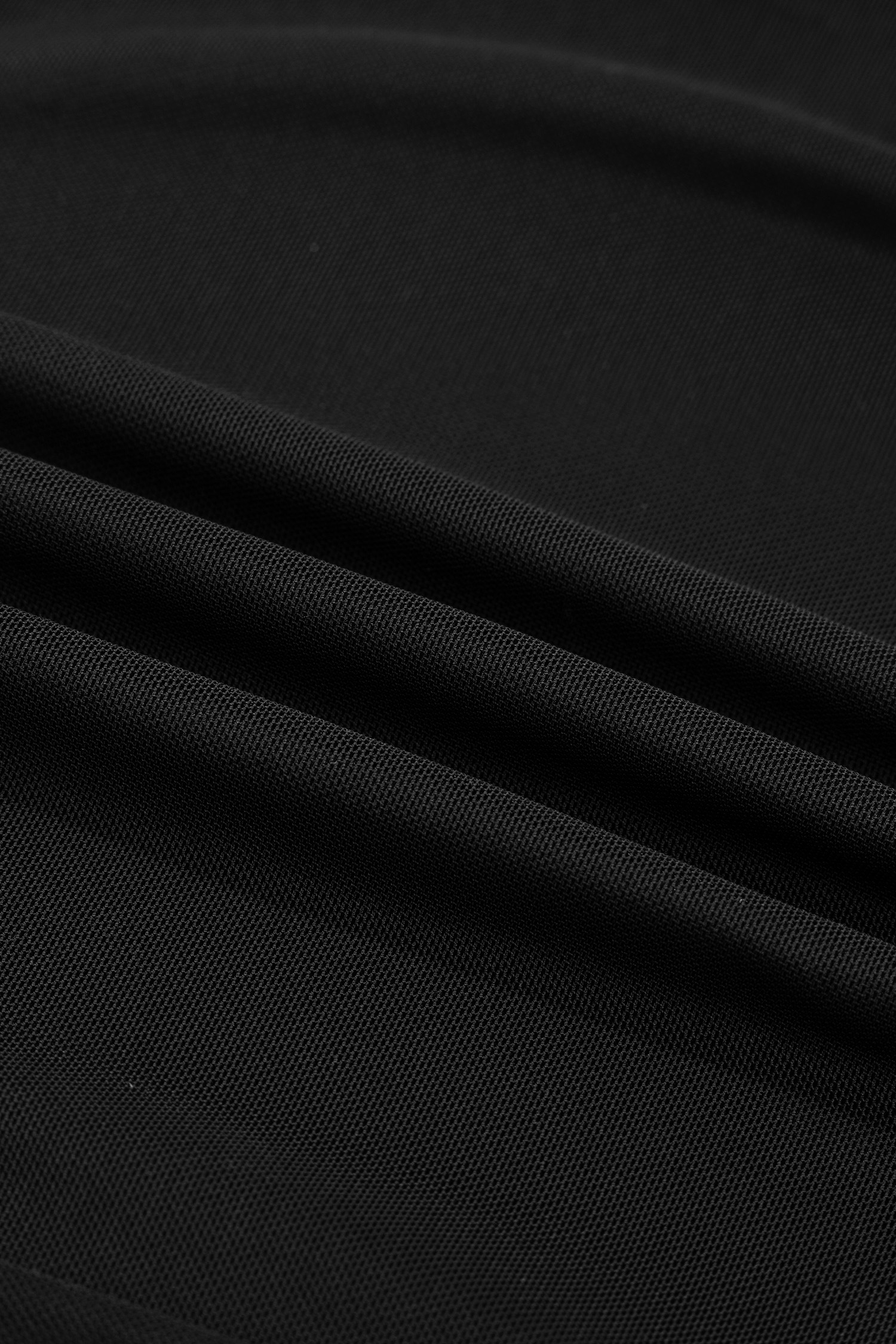 Black Sheer Mesh Patchwork High Neck Long Sleeve Top - Image 8