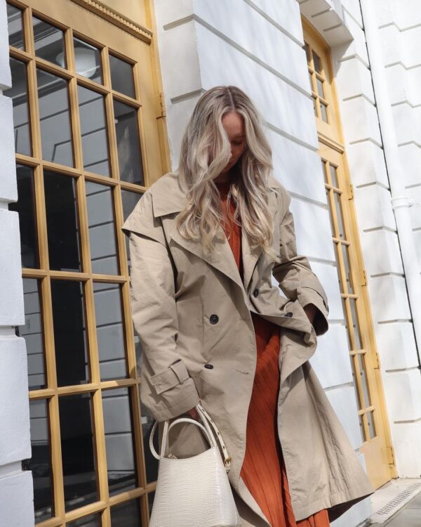 Casual Waist Tight Round Neck Big Pit Stripe Slimming Knitted Long Dress