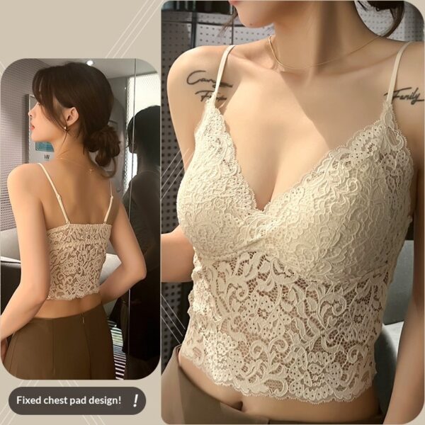 Womens Fashionable Sexy Lace Backless Bra