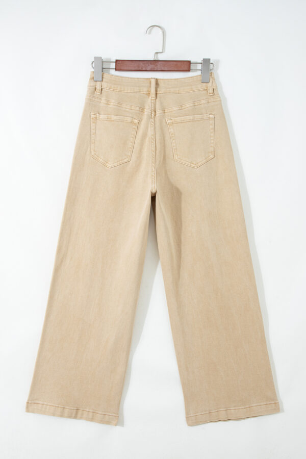 99816240-a9bf6838963af5c2.jpg Apricot Solid Color Seamed Center Wide Leg Cropped Jeans