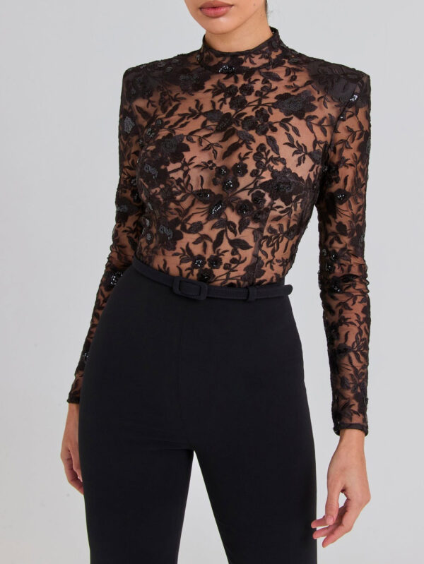 b187bbc9-b50b-4cd3-9e71-4d5cf10efd18.jpg Black See-through Lace Long-sleeved Trousers Jumpsuit