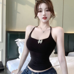 Strapless Form-fitting Backless Tank Top With Built-in Chest Pads For A Slimming Secure Fit