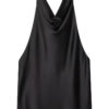 Womens Silk Satin Elegant Halterneck Tank Top
