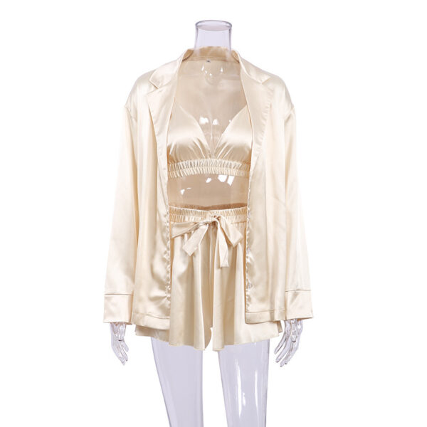 Luxury Comfortable Pajamas For Women 3 Piece Loungewear Set