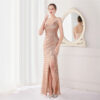 Sequined Fishtail Event Banquet Car Model Etiquette Evening Dress