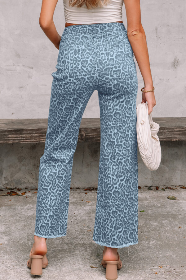 99128010-be897a469d431874.jpg Rose Leopard Frayed Edge Wide Leg High Waist Jeans