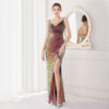 Sequined Fishtail Event Banquet Car Model Etiquette Evening Dress