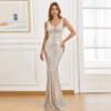 New Sequin Bead Fishtail Formal Dress Banquet Model Evening Dress