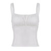 Women's Cropped Tank Top With Straps Solid-color Top