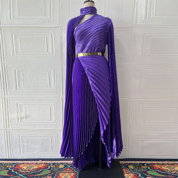 Shawl Split Graceful Formal Belt Dress