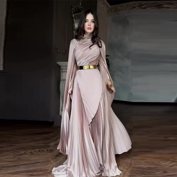 Shawl Split Graceful Formal Belt Dress