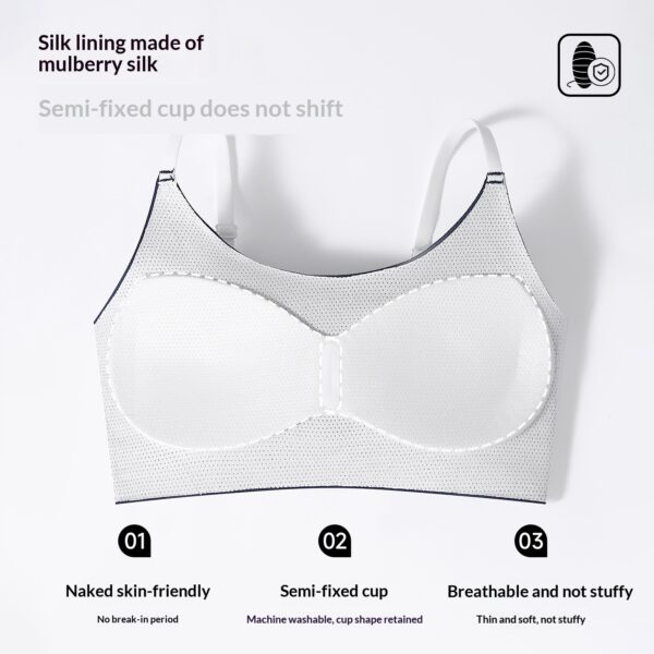 Bra For Developing Girls Wireless Thin Breathable Semi Fitted Sports Vest