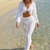 Summer New Knitted Top Beach Dress Two-Piece Set