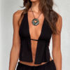 Womens Halter-Neck Strappy Sexy Backless Sleeveless Tank Top Bodycon Top