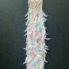 New Model Colorful Feather Rhinestone Elastic Wrap Hip Long Dress