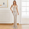 New Sequin Bead Fishtail Formal Dress Banquet Model Evening Dress