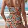 Bikini Sexy Print High Waist Split Swimsuit For Women