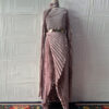 Shawl Split Graceful Formal Belt Dress
