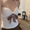 e7366f7a-4b08-4a6d-9042-efd282f2a795.jpg Womens Fashionable Bow-Knot Slim-Fit Halter Neck Camisole