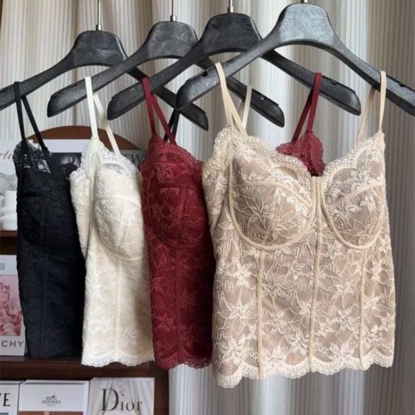 Brushed French-style Camisole For A Slimming Pure-yet-sexy Look