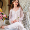 Womens SpringAutumn Loungewear Princess-Style Pajamas With Long Sleeves For Women