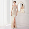 Sequined Fishtail Event Banquet Car Model Etiquette Evening Dress