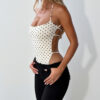 New Polka-dot Sexy Sassy Backless Bodysuit