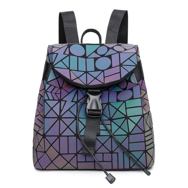New Colorful Ladies Geometric Diamond Backpack