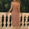 Strap Party Sequined  Banquet Slim-fit Evening Dress Elegant