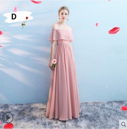 Host Dinner Bridesmaid Group Chiffon Bridesmaid Dress