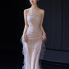Evening Dress French Tube Top Bride Banquet Fishtail Dress