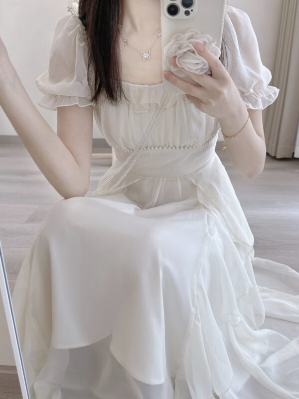 French White Luxury Fairy Dress Girl