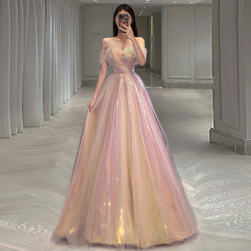 new-mesh-slimming-annual-party-banquet-host-mermaid-off-shoulder-evening-dress-for-women