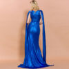 Split lace-up mop evening dress