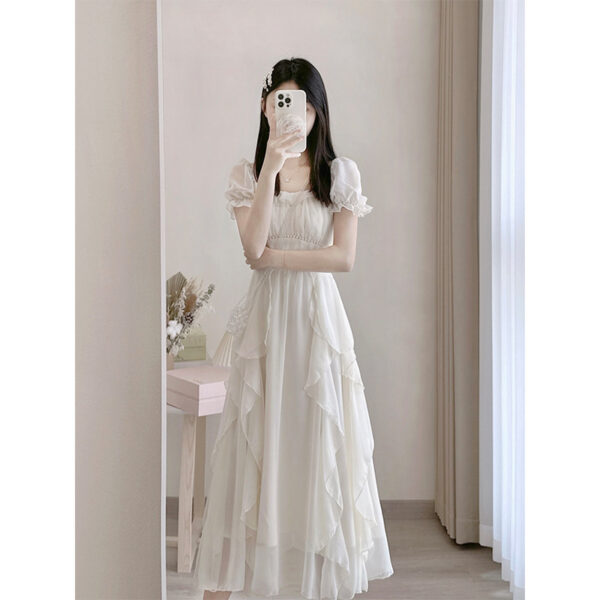 French White Luxury Fairy Dress Girl