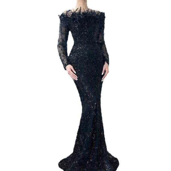 Entry Lux Elegant Temperament Ladies Banquet Host Evening Dress