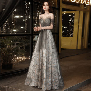 Banquet New Elegant Temperament Ladies Long Evening Dress