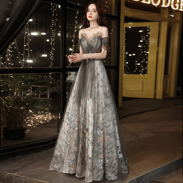 Banquet New Elegant Temperament Ladies Long Evening Dress