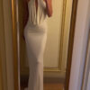 White Slouch Backless Bodycon Dress