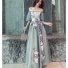Evening Dress Skirt Female Spring Banquet Noble Fairy Temperament Elegant One Shoulder