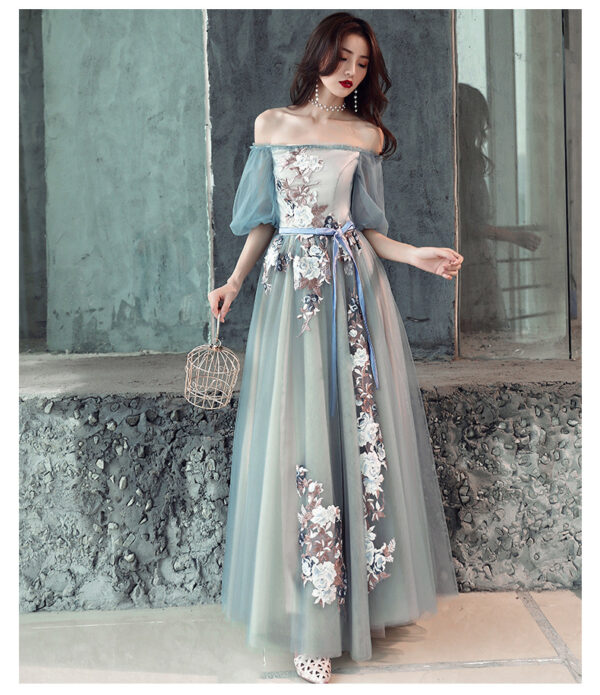 Evening Dress Skirt Female Spring Banquet Noble Fairy Temperament Elegant One Shoulder