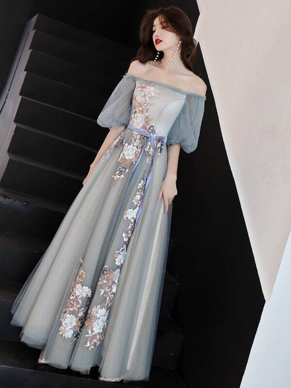 Evening Dress Skirt Female Spring Banquet Noble Fairy Temperament Elegant One Shoulder