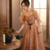 Banquet Host Long Pettiskirt French Evening Dress